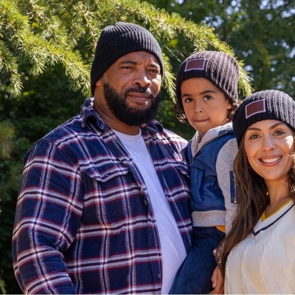 LOVE YOUR MELON Beanie Hat Cuffed Style Cotton Black with White Men’s Women’s